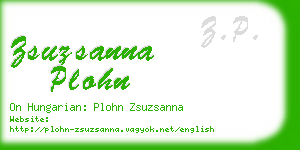 zsuzsanna plohn business card